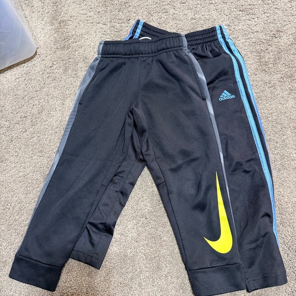 Nike Other - Nike Dri-FIT & Adidas Boys Track Pants Bundle Black Blue Yellow Size 4T 4/XS